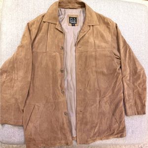 Barely worn swede and back in style, but the ex bought it for me, so it’s OUT!